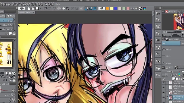 Seras and Rip Van Winkle Speed Paint Anime Action