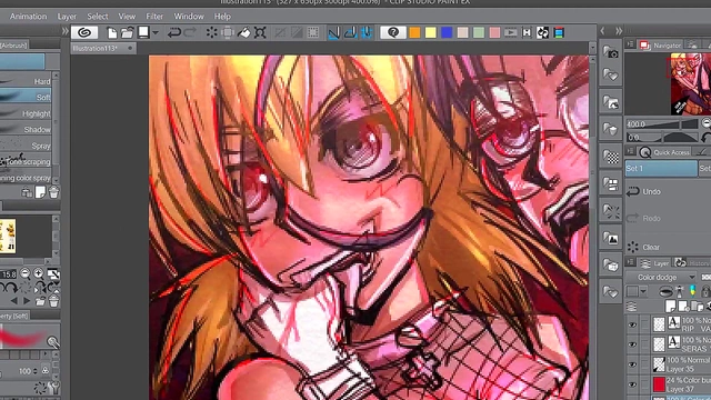 Seras and Rip Van Winkle Speed Paint Anime Action