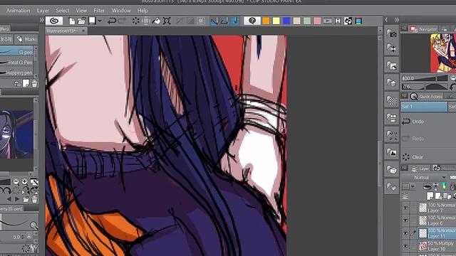 Seras and Rip Van Winkle Speed Paint Anime Action