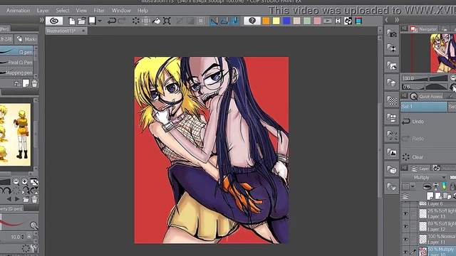 Seras and Rip Van Winkle Speed Paint Anime Action