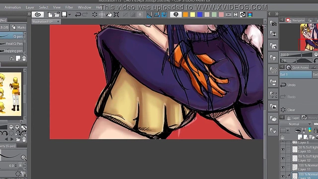 Seras and Rip Van Winkle Speed Paint Anime Action