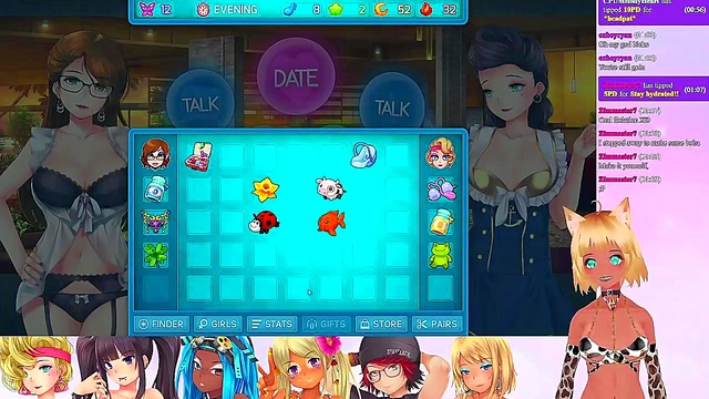 Lewd VTuber Neko’s Anime Threesome Livestream – Lingerie Fun & Lesbian Action