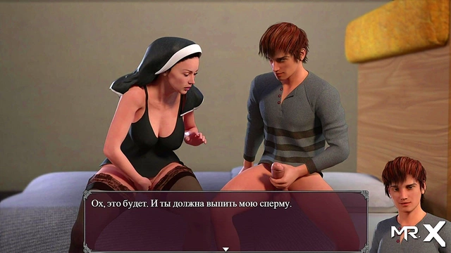 Nun Jerks Off for Hardcore Hentai Fun in Uncensored Sex Game Adventure