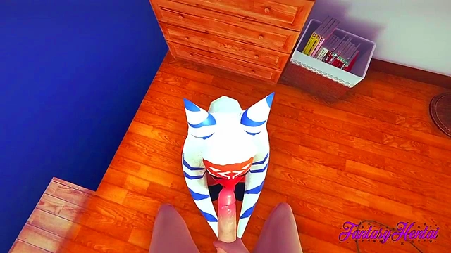 Ashoka Tano Gives Blowjob & Takes Creampie in Star Wars Hentai Anime