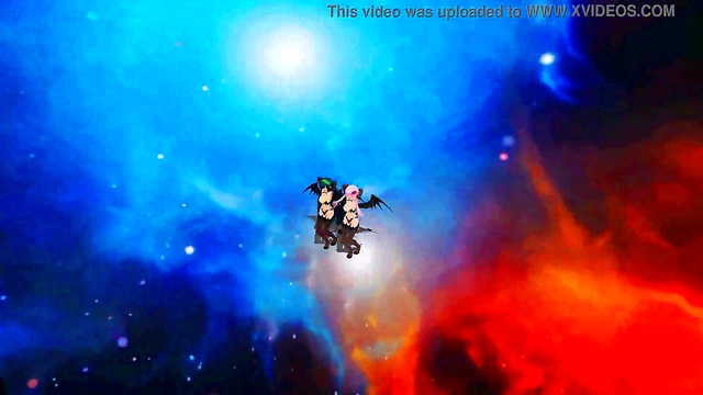 Two Anime Girls Dance and Sing Seductively in MMD Fantasy Scene