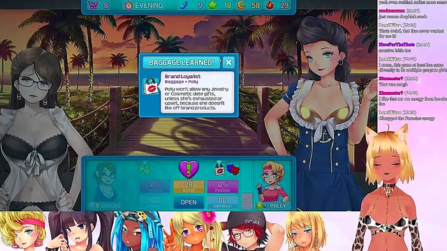 Lewd VTuber Neko’s Threesome Lingerie Fun in Huniepop 2 Livestream