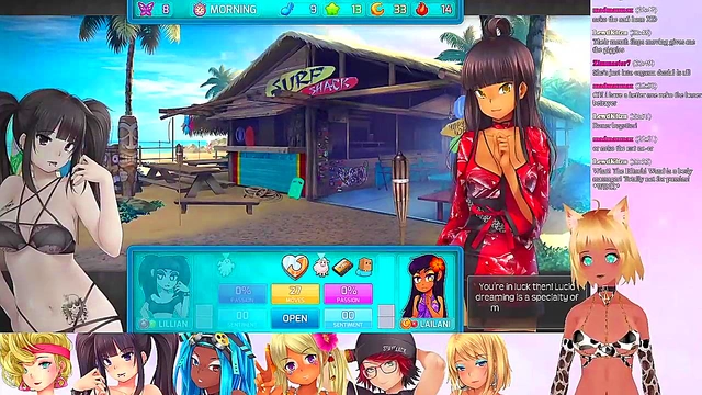 Lewd VTuber Neko’s Threesome Lingerie Fun in Huniepop 2 Livestream
