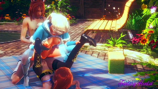 Elsa & Anna Engage in Steamy 3D Hentai Threesome with Cartoony Orgasmic Delight