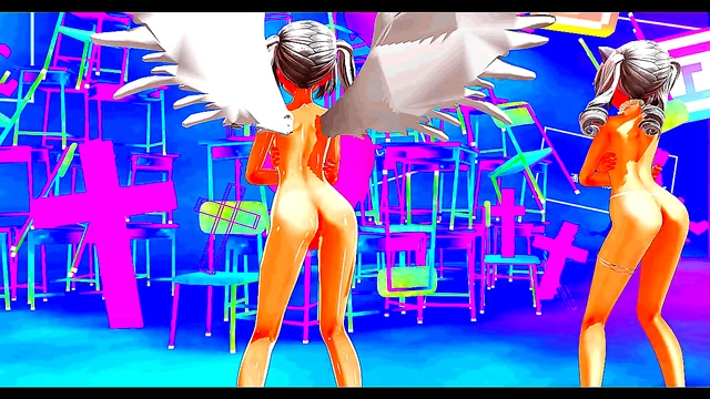 Huge Anaconda Dick Pounds Cartoon Girls In Steamy MMD Futanari Love Scene