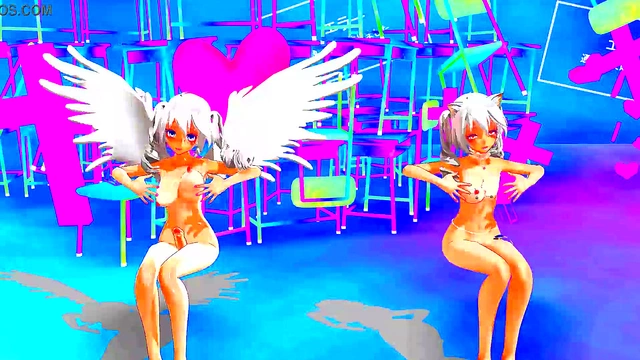 Huge Anaconda Dick Pounds Cartoon Girls In Steamy MMD Futanari Love Scene