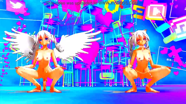 Huge Anaconda Dick Pounds Cartoon Girls In Steamy MMD Futanari Love Scene