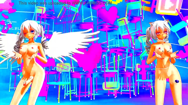 Huge Anaconda Dick Pounds Cartoon Girls In Steamy MMD Futanari Love Scene