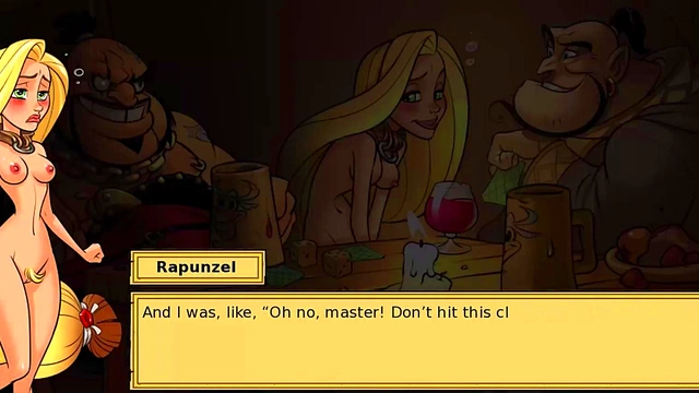 Threesome Fun With Hairy Anime Princesses – Blond Slut Repunzel Spitroasts for Orgasmic Cumsshots