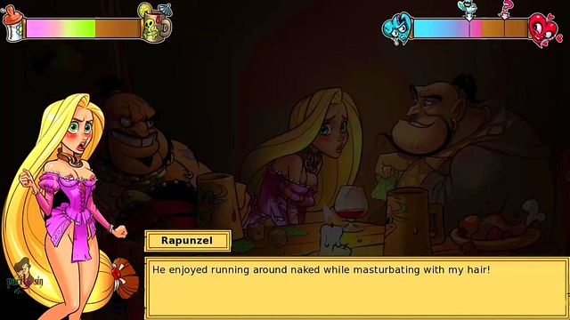 Threesome Fun With Hairy Anime Princesses – Blond Slut Repunzel Spitroasts for Orgasmic Cumsshots