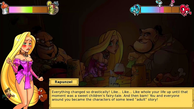 Threesome Fun With Hairy Anime Princesses – Blond Slut Repunzel Spitroasts for Orgasmic Cumsshots