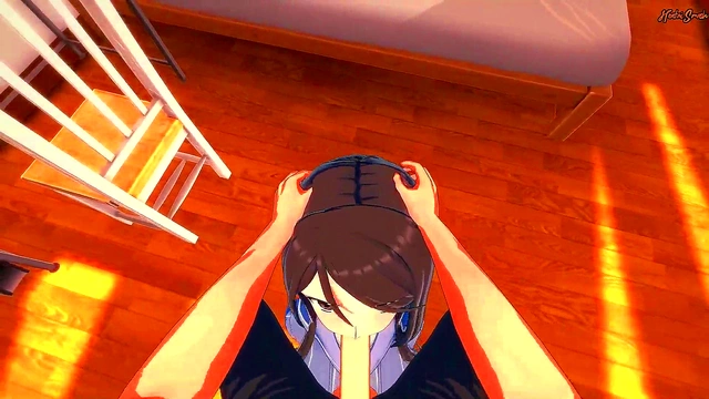 Cute Mika Gets Facial Before Doggy Style Creampie in Girls Und Panzer Hentai