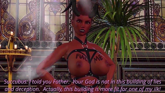Succubus Slut With Big Tits And Ass Tempts In Hardcore Interracial Fantasy Roleplay