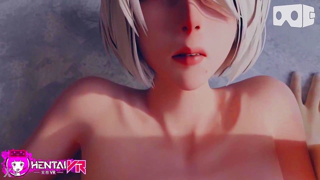 Pale-Skinned 2B Moans Loudly As She Rides Cock On Bed In Missionary VR Animation