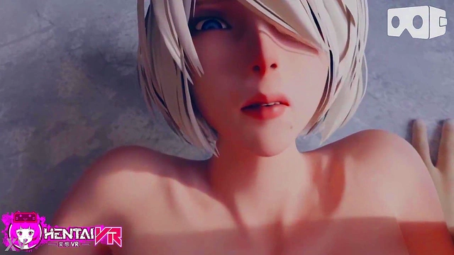 Pale-Skinned 2B Moans Loudly As She Rides Cock On Bed In Missionary VR Animation
