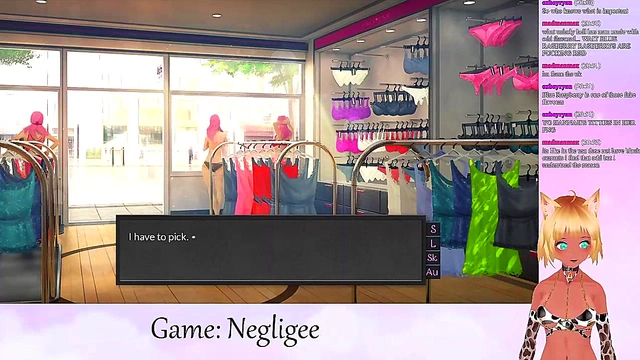 Lewd VTuber Neko in Lingerie Engages in Yuri Fun with Big Boobs & Oral Pleasure