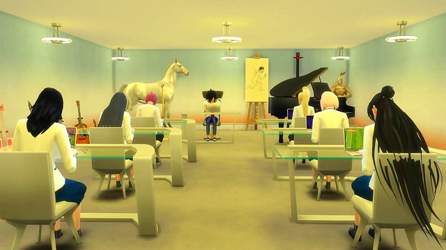 Madara Catches Student Watching Porn, Turns It Into A Hot Threesome Anal Session