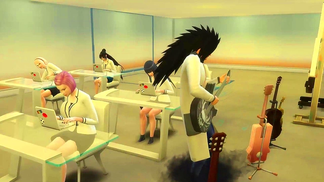 Madara Catches Student Watching Porn, Turns It Into A Hot Threesome Anal Session