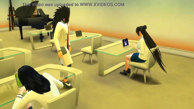 Madara Catches Student Watching Porn, Turns It Into A Hot Threesome Anal Session