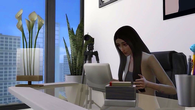 3D Anime Girl Boss Gets Pleasured With Big Cock In Romantic Sims Sex Scene