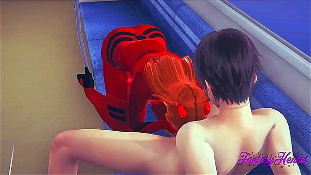 Rei Ayanami & Asuka Langley in Evangelion Hentai Threesome Compilation