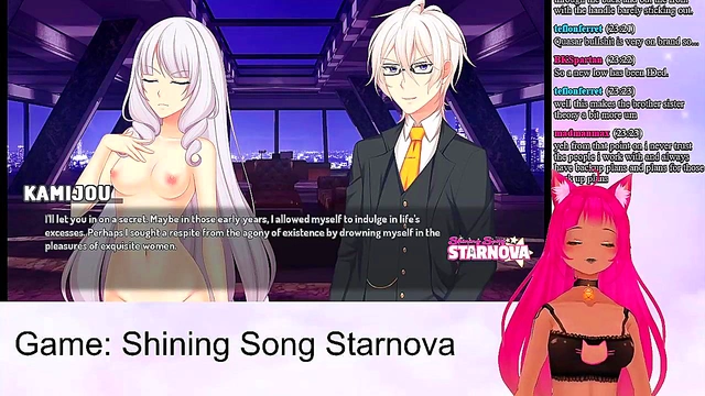Lewd VTuber Neko Enjoys Intense Anime Sex Scenes in Shining Song Starnova