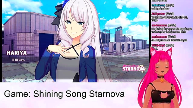 Lewd VTuber Neko Enjoys Intense Anime Sex Scenes in Shining Song Starnova
