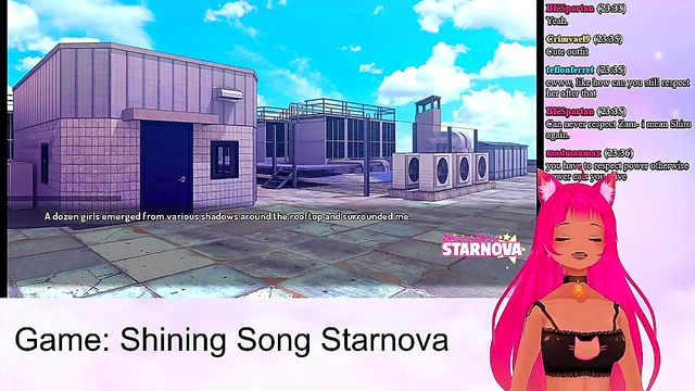Lewd VTuber Neko Enjoys Intense Anime Sex Scenes in Shining Song Starnova