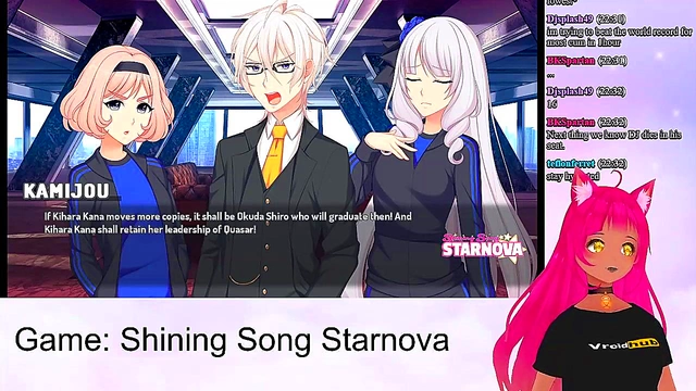 Lewd VTuber Neko Enjoys Intense Anime Sex Scenes in Shining Song Starnova