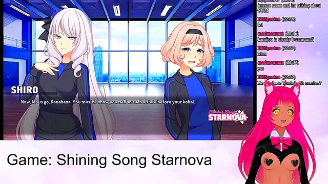 Lewd VTuber Neko Enjoys Intense Anime Sex Scenes in Shining Song Starnova