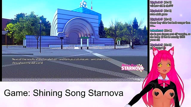 Lewd VTuber Neko Enjoys Intense Anime Sex Scenes in Shining Song Starnova