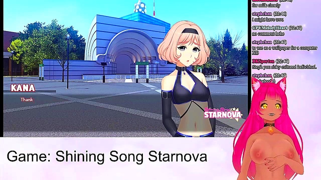 Lewd VTuber Neko Enjoys Intense Anime Sex Scenes in Shining Song Starnova