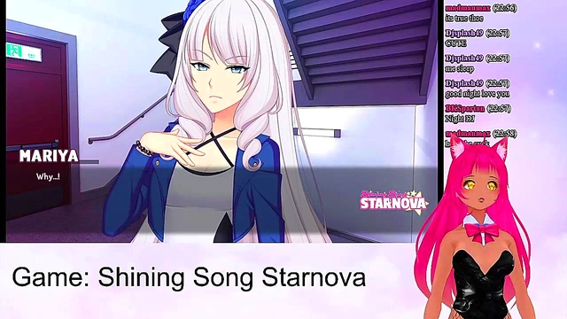 Lewd VTuber Neko Enjoys Intense Anime Sex Scenes in Shining Song Starnova