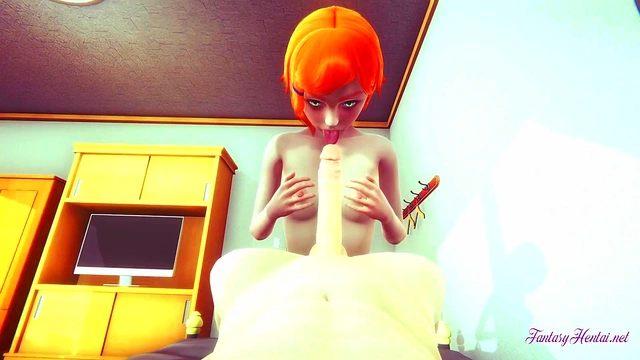 Gwen Tennyson Gives Seductive Boobjob & Rides Blonde Boy for Creampie Finish