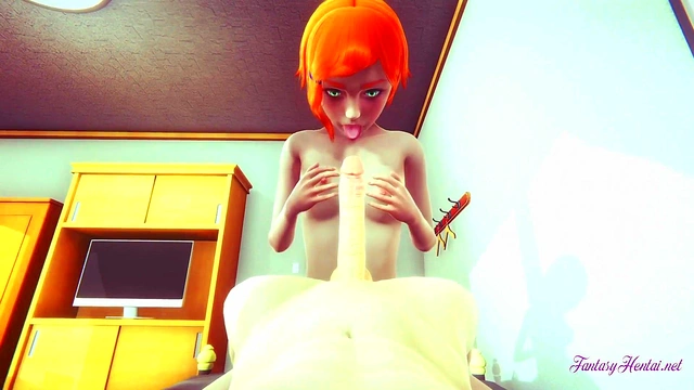 Gwen Tennyson Gives Seductive Boobjob & Rides Blonde Boy for Creampie Finish