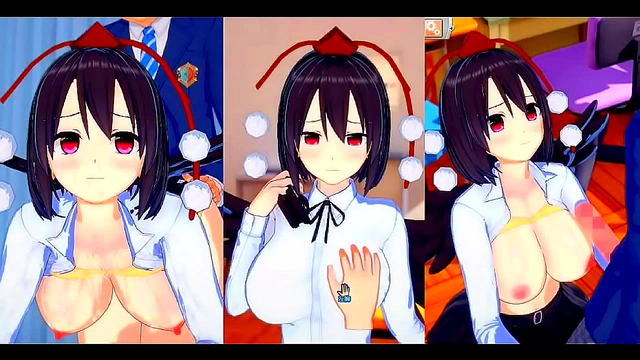 Big-Breasted Aya Shameimaru Rides Cock in Erotic Touhou 3D Hentai Scene