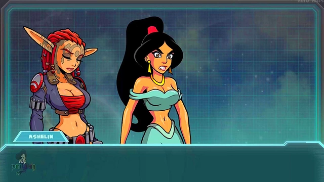 Redhead Princess Jasmine Takes Monster Girls' Dick In Harem Anime Adventure
