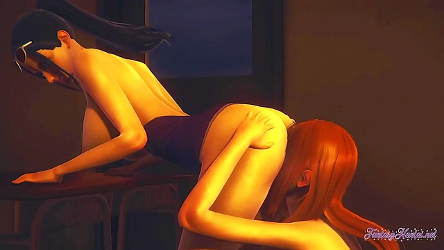 Nami & Nico Robin Enjoy Hot One Piece Hentai Yuri Scissoring & Cunnilingus Squirt Session