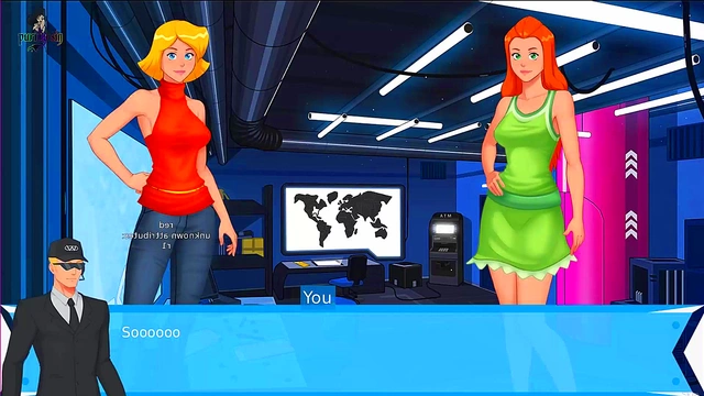 Blonde & Redhead College Spies Toy Each Other in Anime Adventure