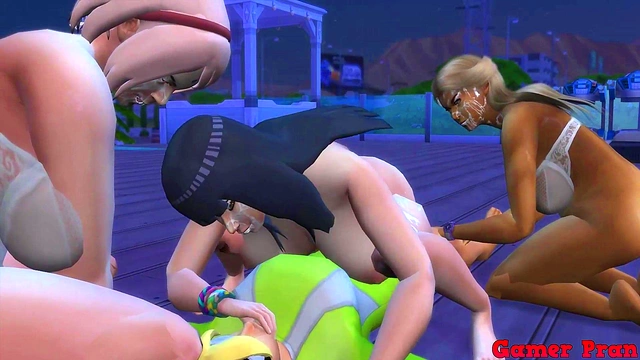 BBW Naruto Threesome – Milk-Filled Anal Fun With Sakura, Hinata, and Tsunade