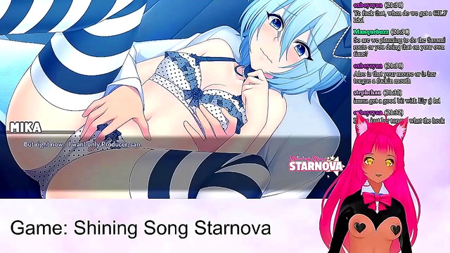 Lewd VTuber Neko Enjoying Hardcore Anime Action in Shining Song Starnova