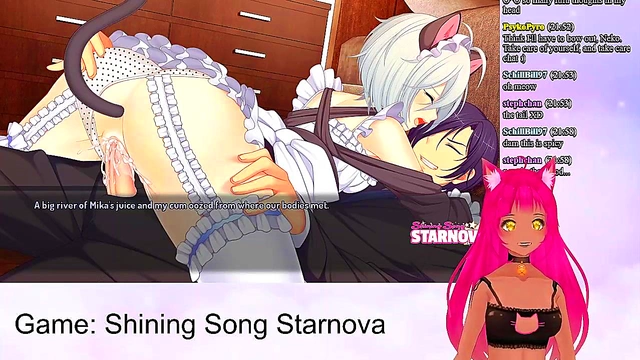 Lewd VTuber Neko Enjoying Hardcore Anime Action in Shining Song Starnova