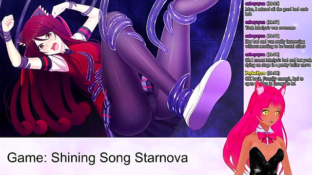 Lewd VTuber Neko Enjoying Hardcore Anime Action in Shining Song Starnova