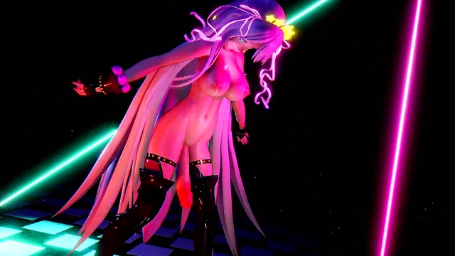 Big-Titted Futa Fate Dances Seductively With Massive Cock In MMD Anime Style