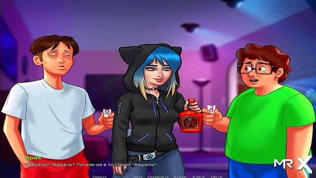 Teen Anime Couple Gets Wild at Summertime Saga Karaoke Party