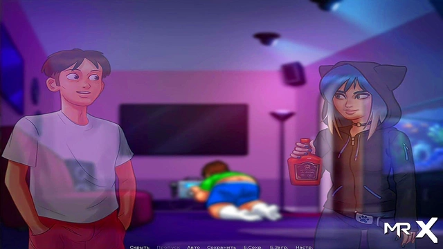 Teen Anime Couple Gets Wild at Summertime Saga Karaoke Party